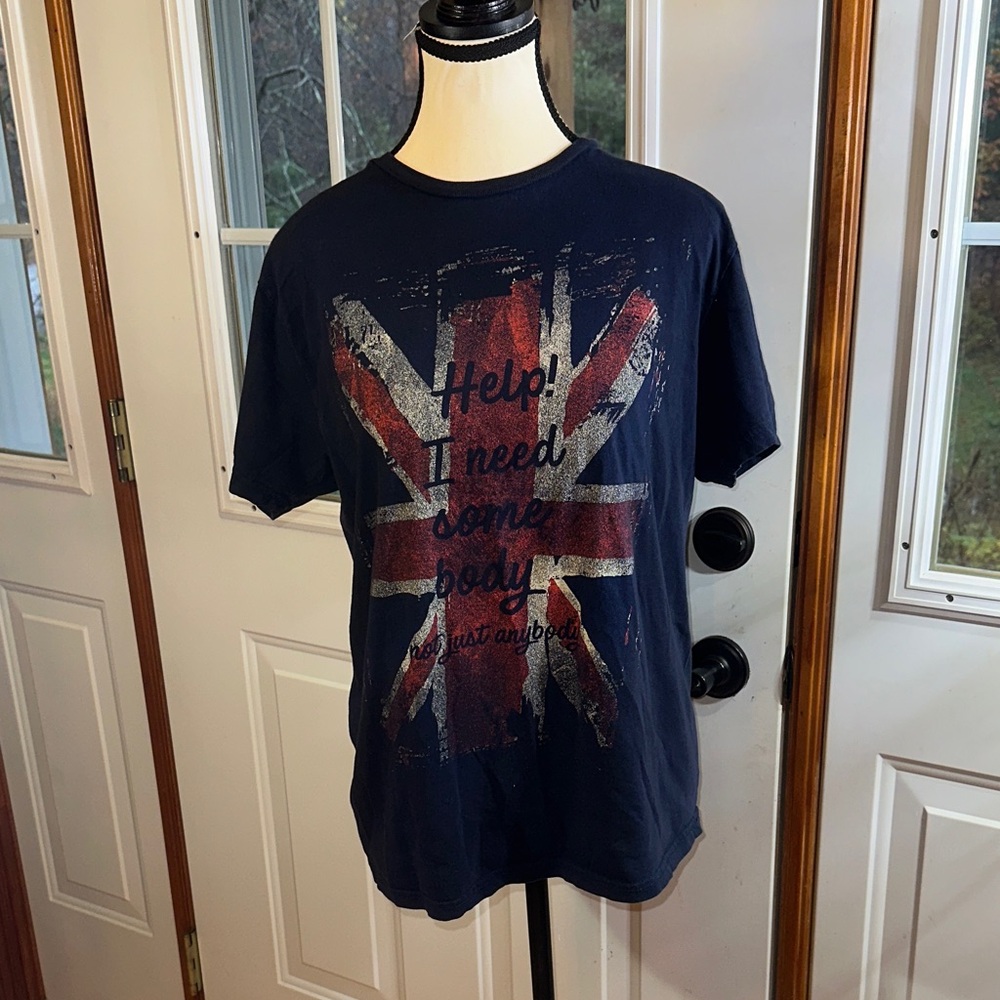 Lyrics By Lennon & McCartney Navy Graphic T-Shirt